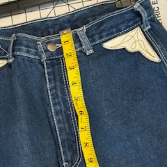 1980s Fancy Ass Jeans with Off-White Leather Pocket Detail - Picture 10 of 16